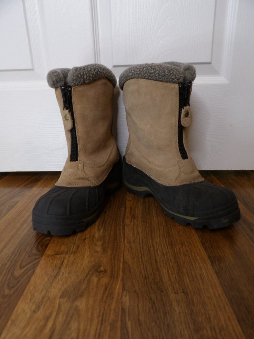 Sorel Ellsmere Tan Winter Boots Zip Up Size 9